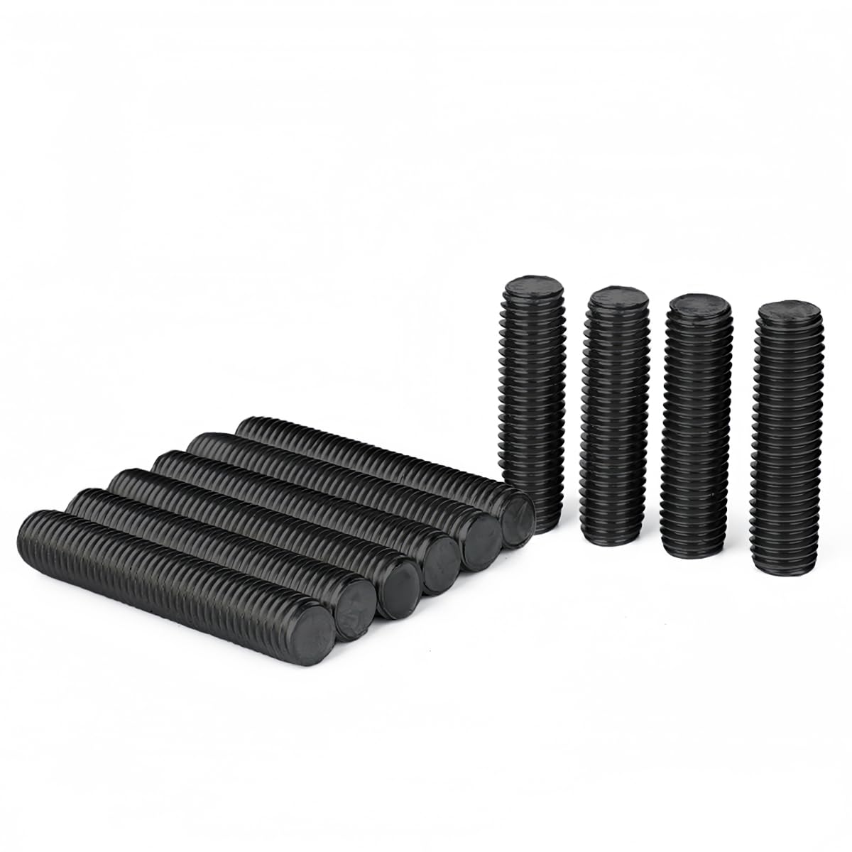 Drenky 304 Stainless Steel Black Threaded Rods M8 X 40mm Metric Fully Threaded Bar