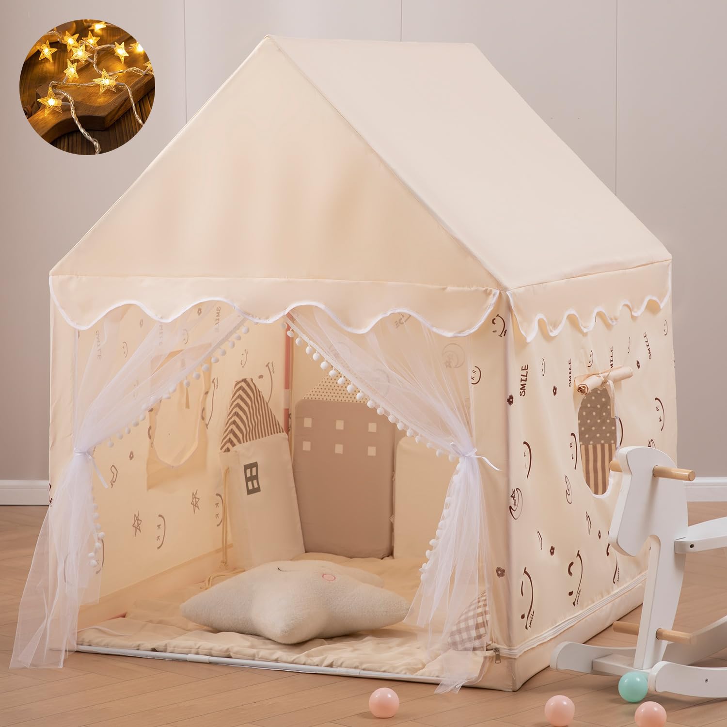 Amazon | キッズテント 子供用テント 屋内 女の子 男の子 夢の城