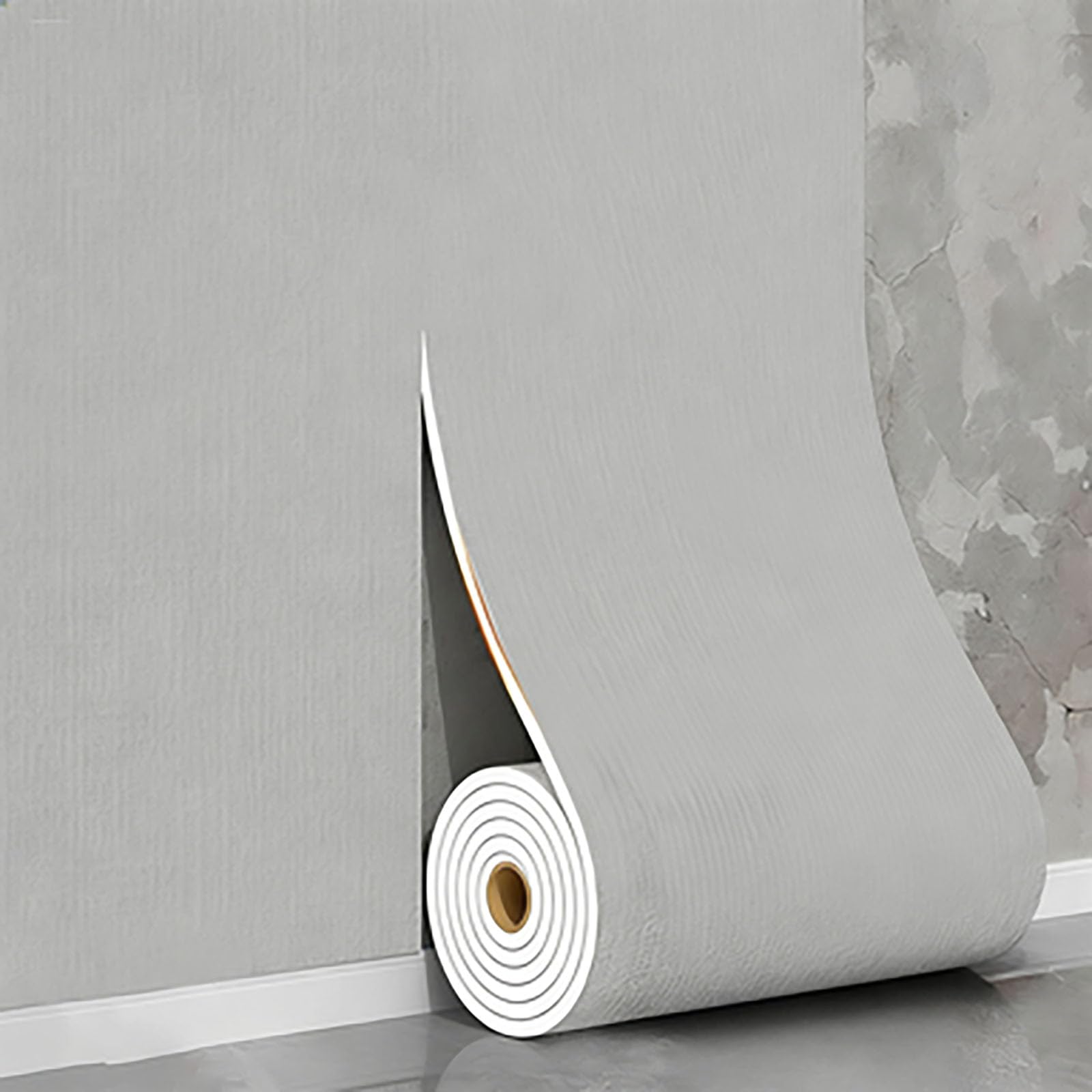 Self-Adhesive Insulating Wallpaper Roll - 5mm Foam Wall Panels Waterproof/Moisture-Resistant/Sound Insulation for Kitchen, Bathroom, Countertops, Interior Wall Cladding,gray,50cmx10m