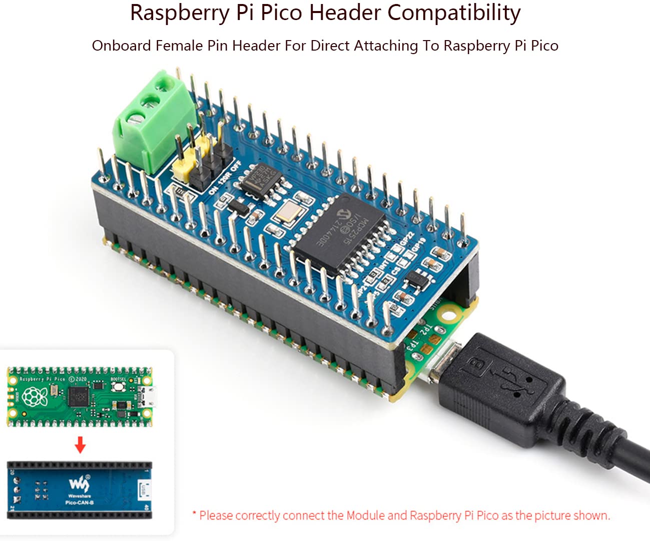 Amazon.co.jp: CAN バスモジュール Raspberry Pi Pico/Pico W用 SPI