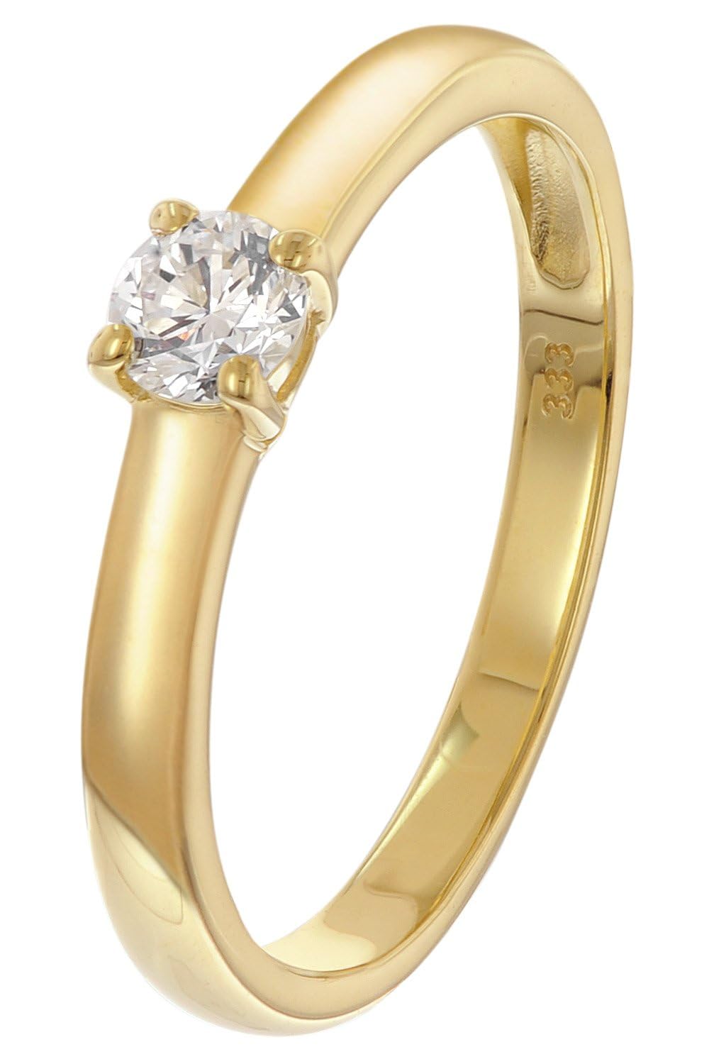 GLIZZ Damenring Mit Lab Grown Diamant 0,25 ct. Gold 333 Brillantring GL1048