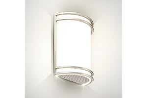 ASD LED Wall Sconce: Modern Brushed Nickel Wall Mount Light Fixture