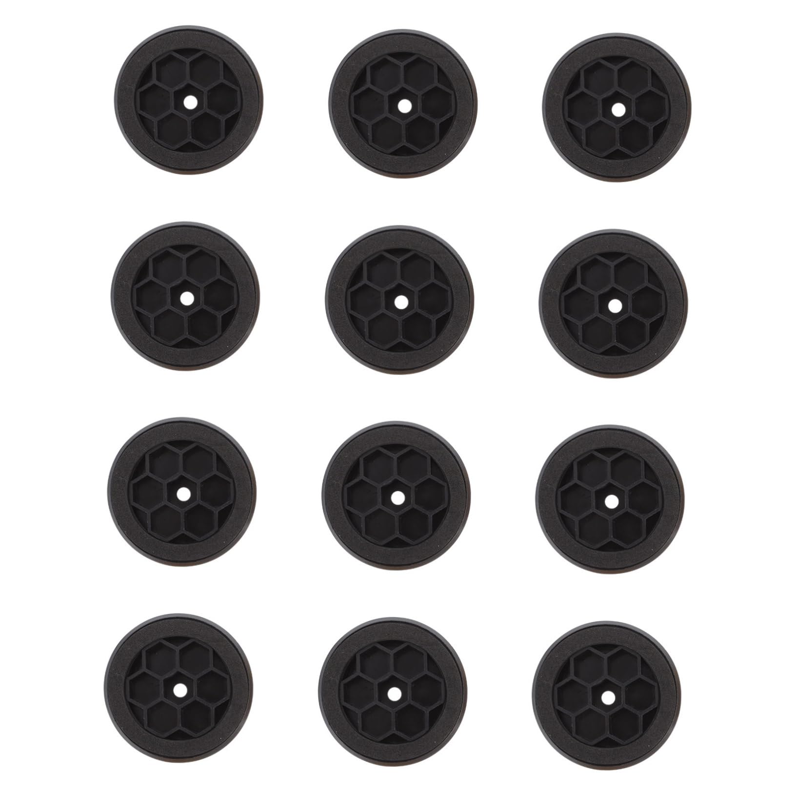 OKUMEYR 12Pcs Durable Plastic Amplifier Feet Pads Vibration Chassis Isolation Stand for Speakers HiFi Systems High Damping Properties Performance