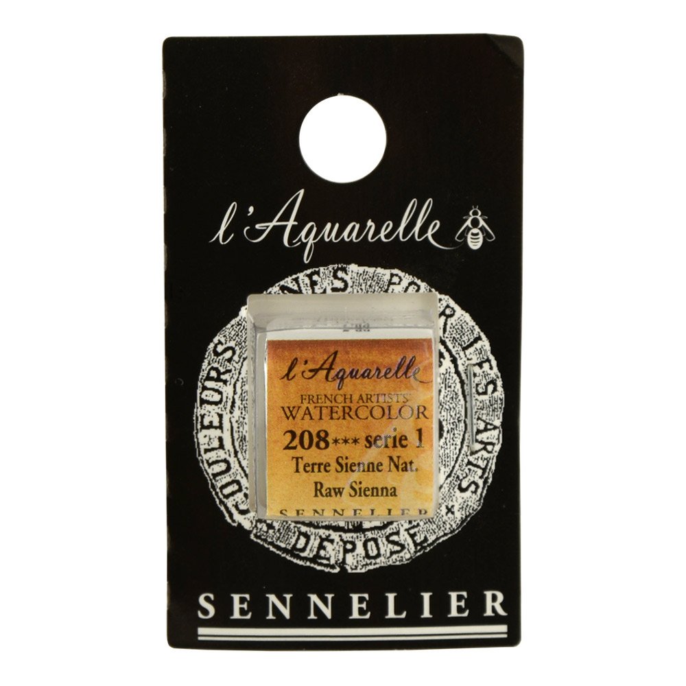 Sennelier L'Aquarelle Watercolour Paint Half Pan Raw Sienna For Artists