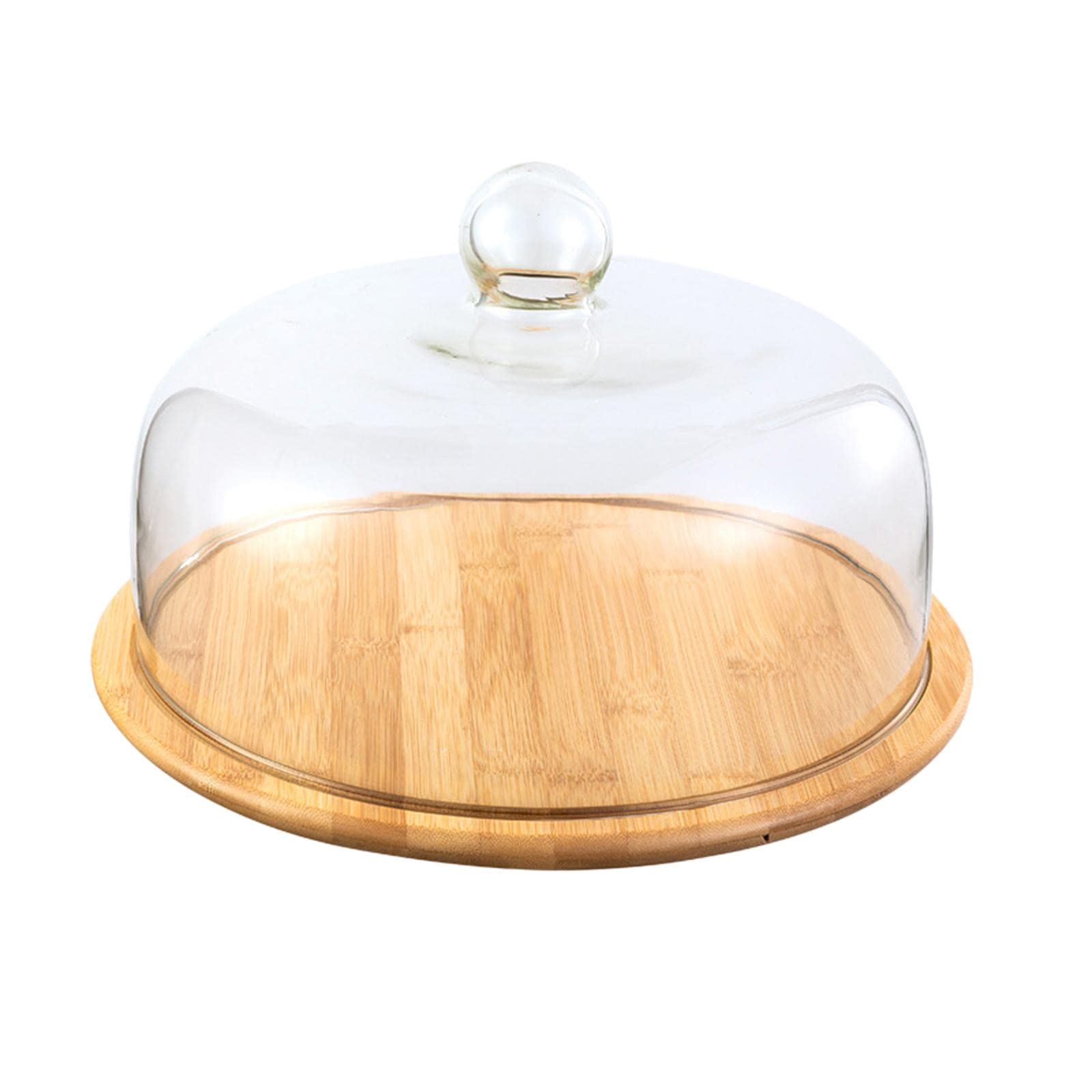 Cloche de Service avec Couvercle En Verre, Plateau à Fromage, Présentoir à Gâteaux, Présentoir à Muffins, à et à Fruits, L, Diamètre 29cm