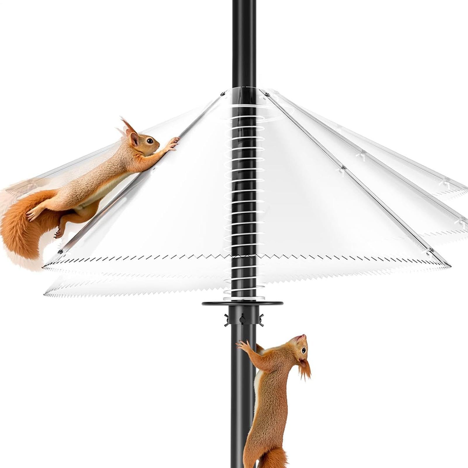 Vogelfutterstation Eichhörnchen-Leitblech – Outdoor-Lebensmittelschutz | Anti-Eichhörnchen-Schutzkuppelsystem | langlebiges Gartenzubehör für Baumhof, Terrasse, Rasen, Park, Hof, Vogelfütterung