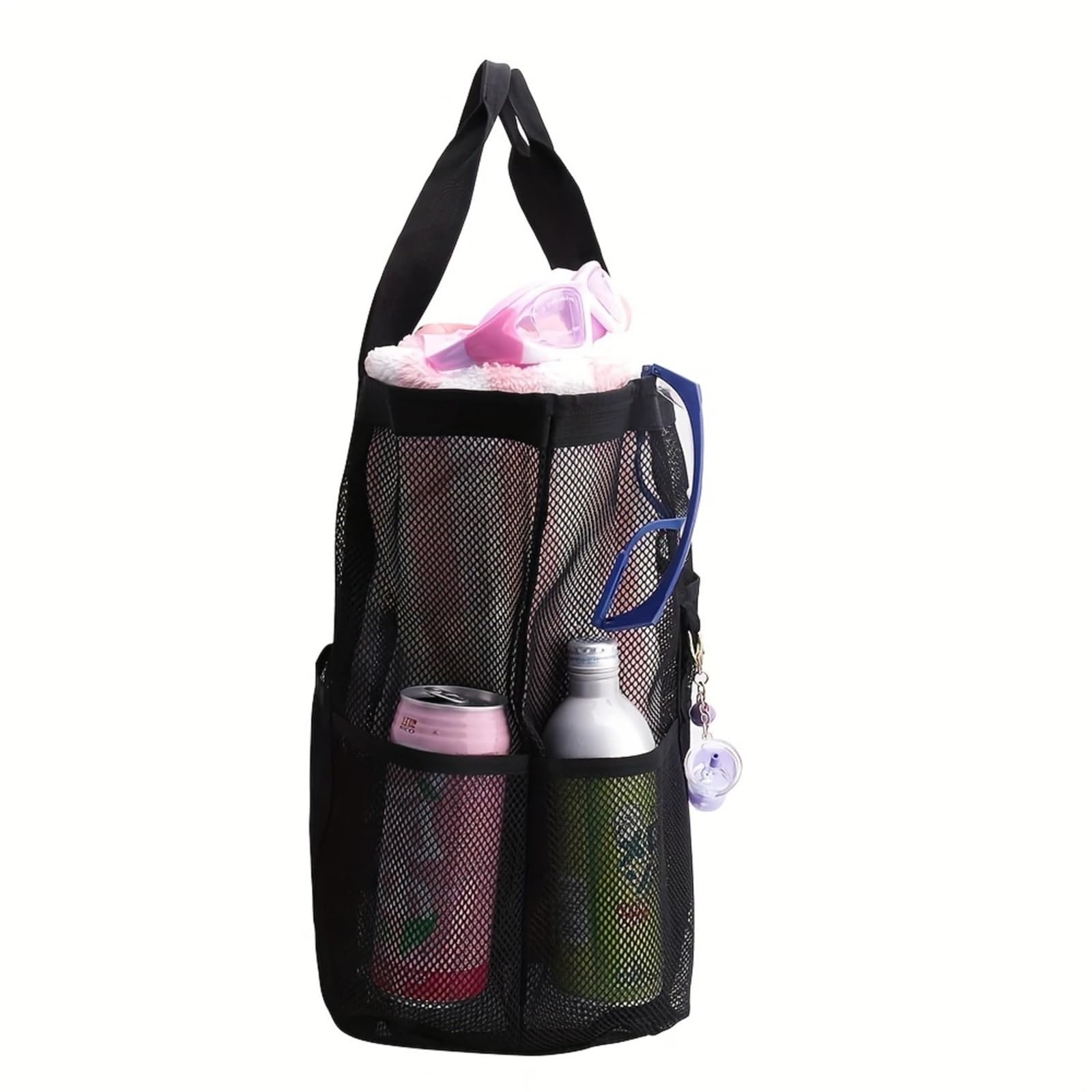 Borsa da Spiaggia in Rete con Grande capacità, Organizer da Bagno in Rete, Ideale for Spiaggia e Doccia. per Viaggio, Piscina