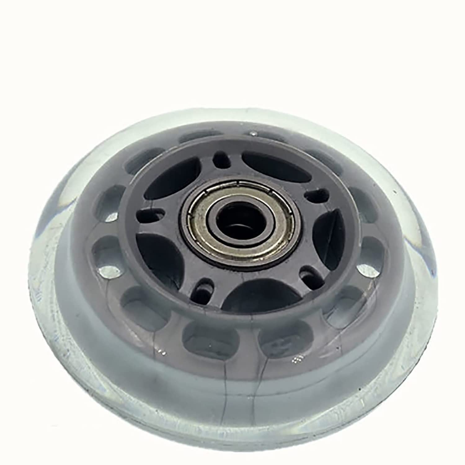 4 Stück 75mm Lenkrollen Schwere Lenkrollen M8M10/M12 Gummirollen mit Gewinde für Möbel Trolley Karren Belastbarkeit 300kg (Color : Drehen, Size : M12) (Color : White