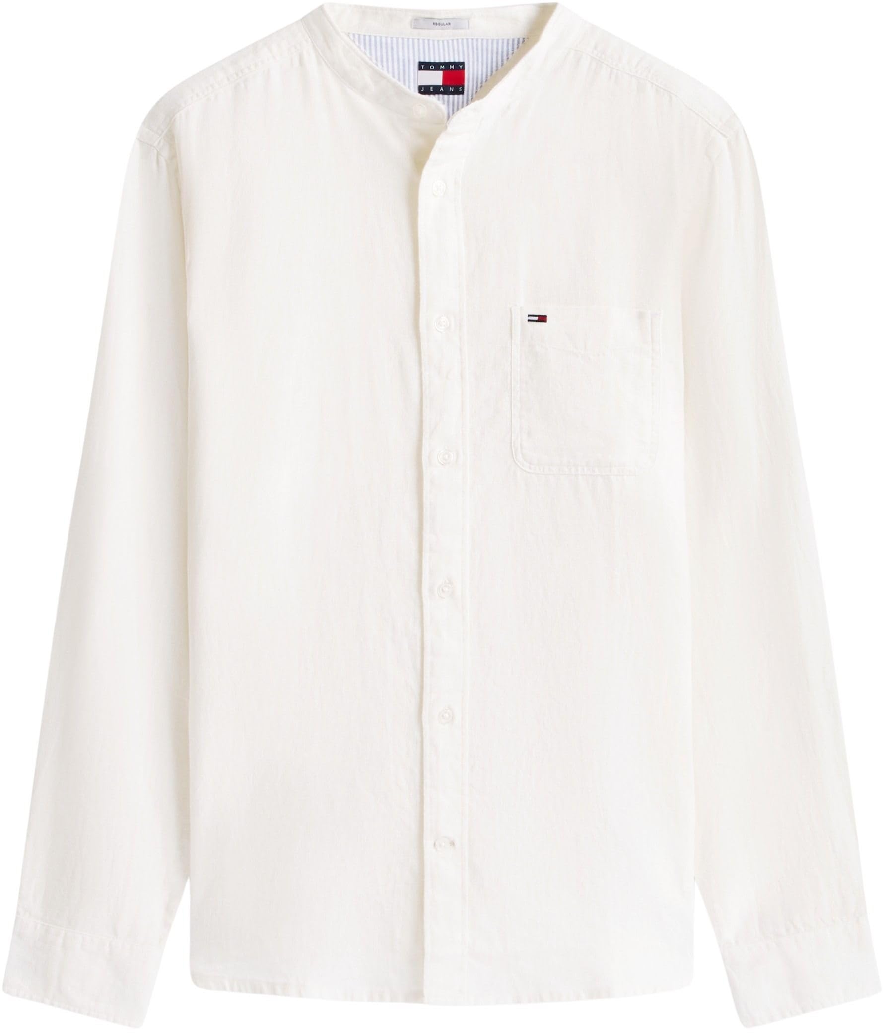 Tommy Jeans Męska koszula TJM Reg Linen Mx Band Cllr DM0DM22756 L/S, biała (Ecru), XL