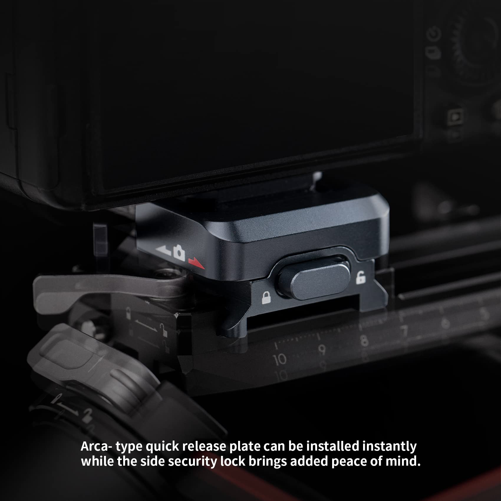 NICEYRIG Pince QR Rapide Arca 551 – Adaptateur DJI RS3 Mini/Pro/RS2 + Trépied Standard