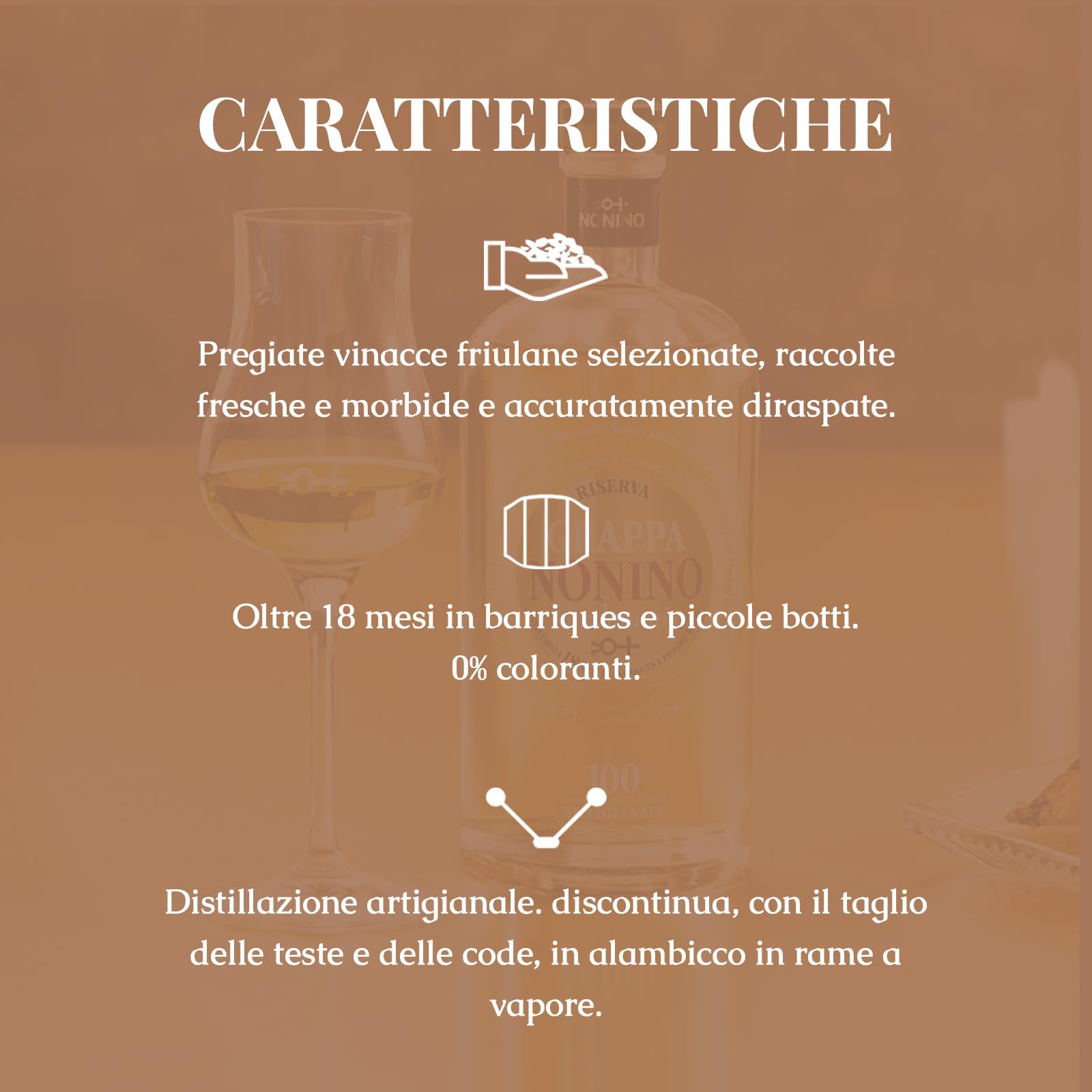GRAPPA RESERVA 18 MESES DE COSECHA - 70CL
