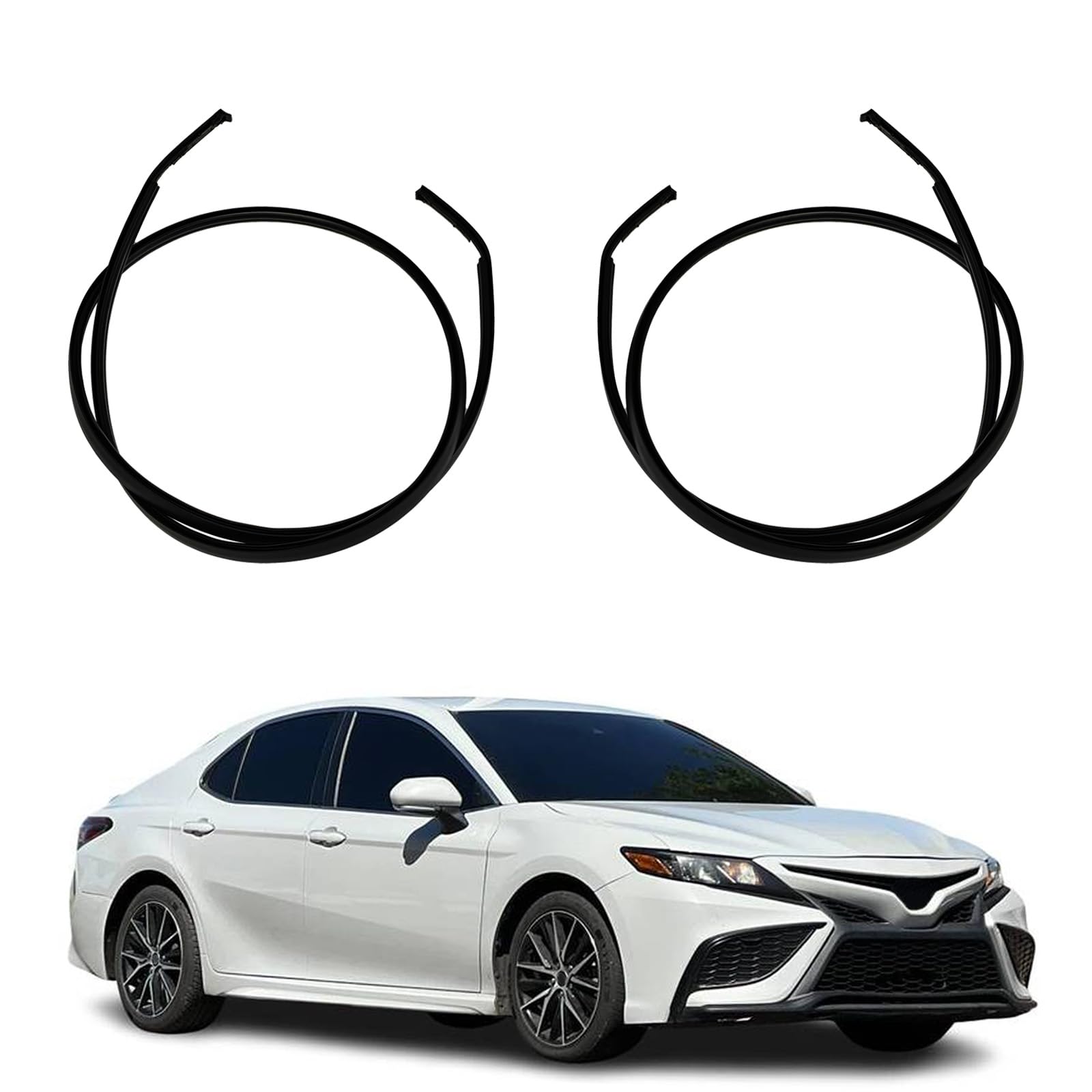 MIYIMORE 2Pcs Roof Drip Molding Weatherstrip Fit for Toyota Camry 2018-2022, Left & Right Side Roof Trim Seal Kit Replacement for 75555-06130 75556-06130