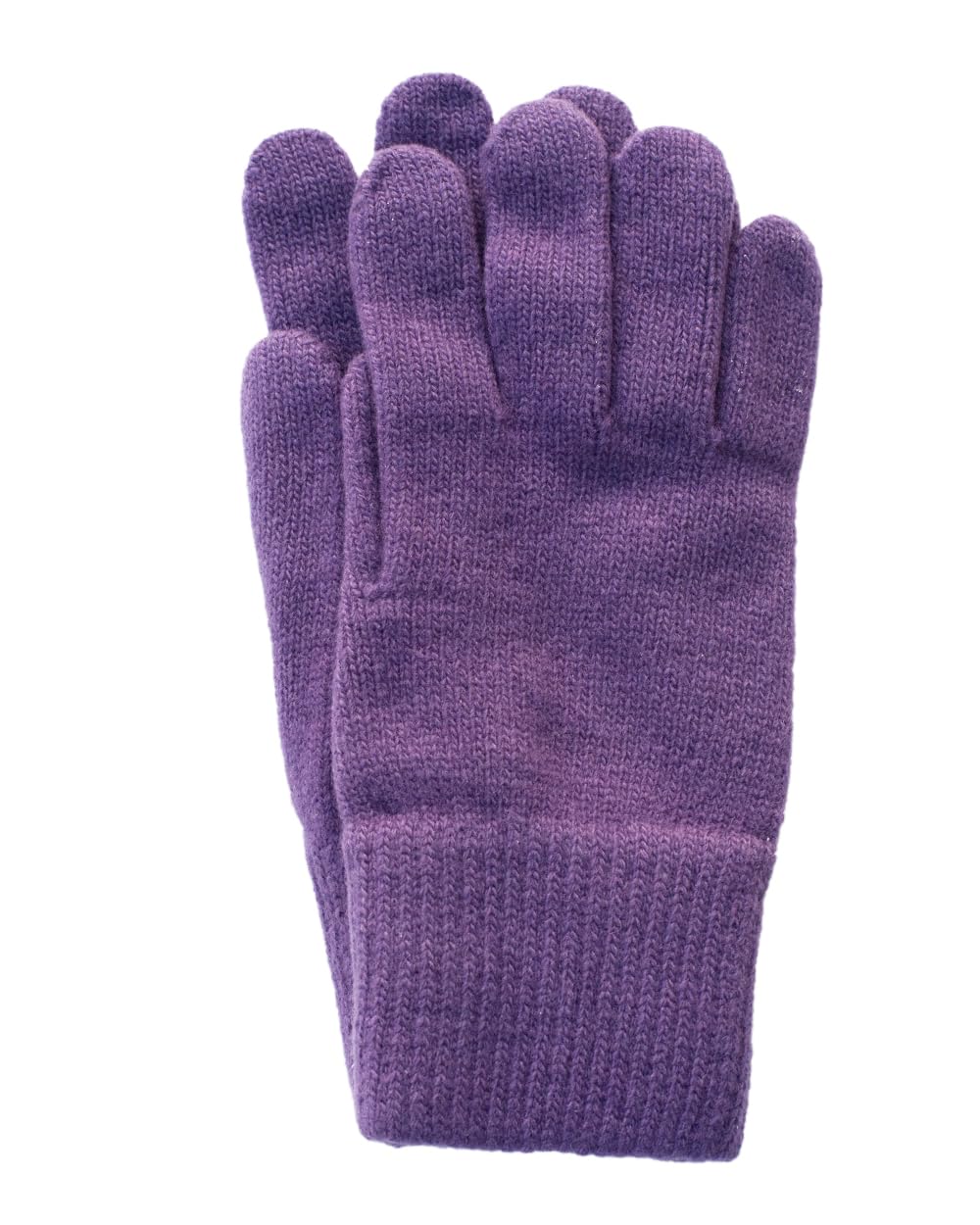 FosterNatur, Women's Wool Gloves / Finger Gloves, 100% Wool Extra Fine, Purple, 6