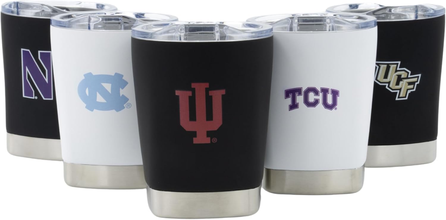 NCAA 12 oz. Stainless Steel Tumbler - Perfect Wine Glass, Whiskey Glass for Game Day (Indiana)