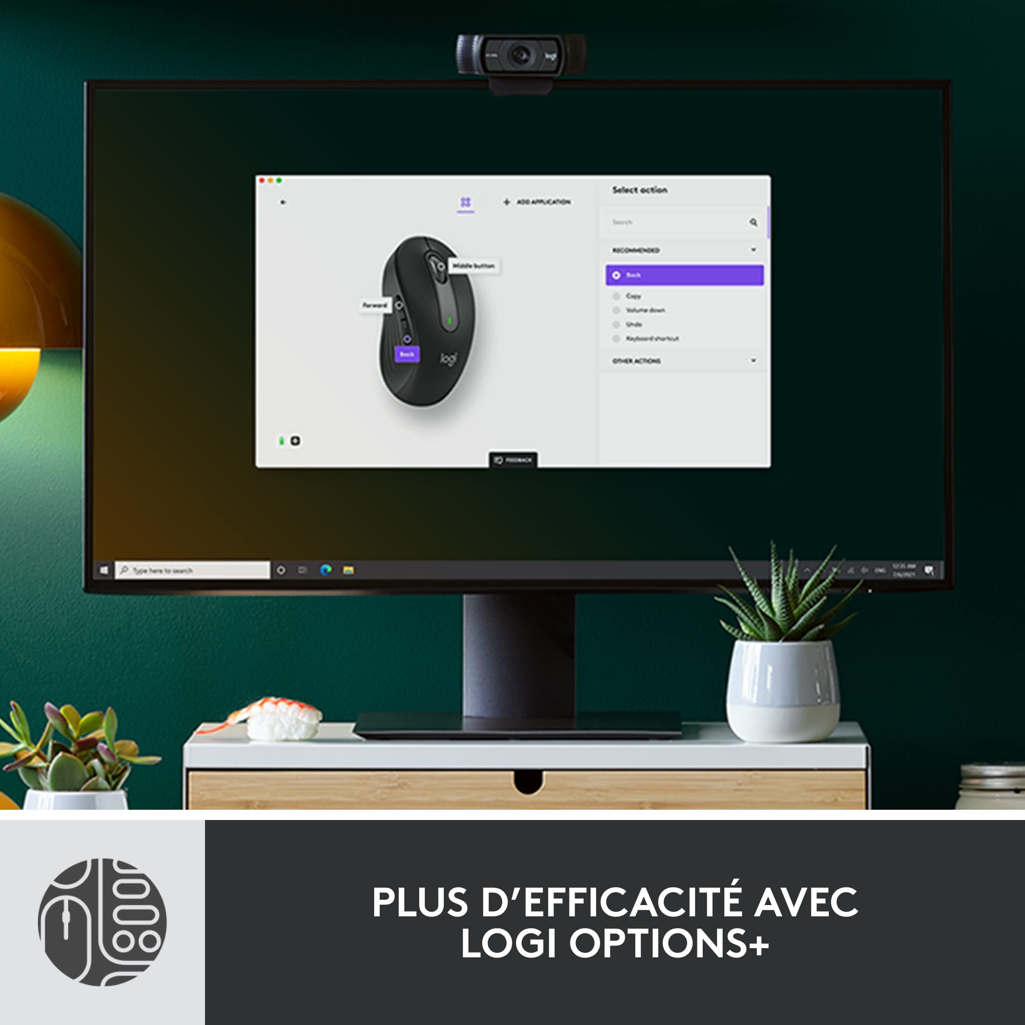 Logitech Signature MK650 Combo for Business, Souris et Clavier sans Fil, Logi Bolt, Bluetooth, SmartWheel, Globally Certified, Windows/Mac/Chrome/Linux, Français AZERTY - Noir