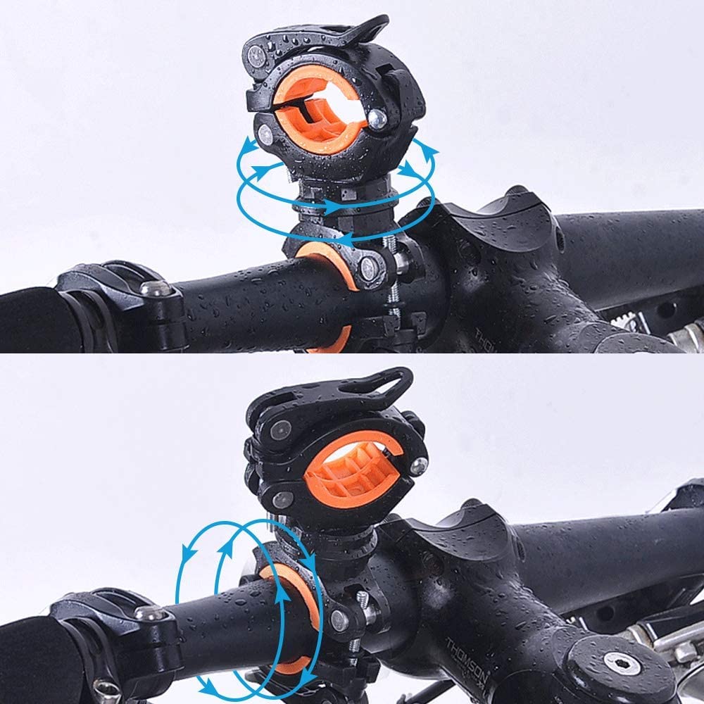 2 Pezzi Morsetto della Torcia della Bici,Supporto luci per Bicicletta Staffa per Luce della Bicicletta Adatto a Una varietà di Biciclette