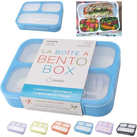 Blue Divided Kinsho Bento Box