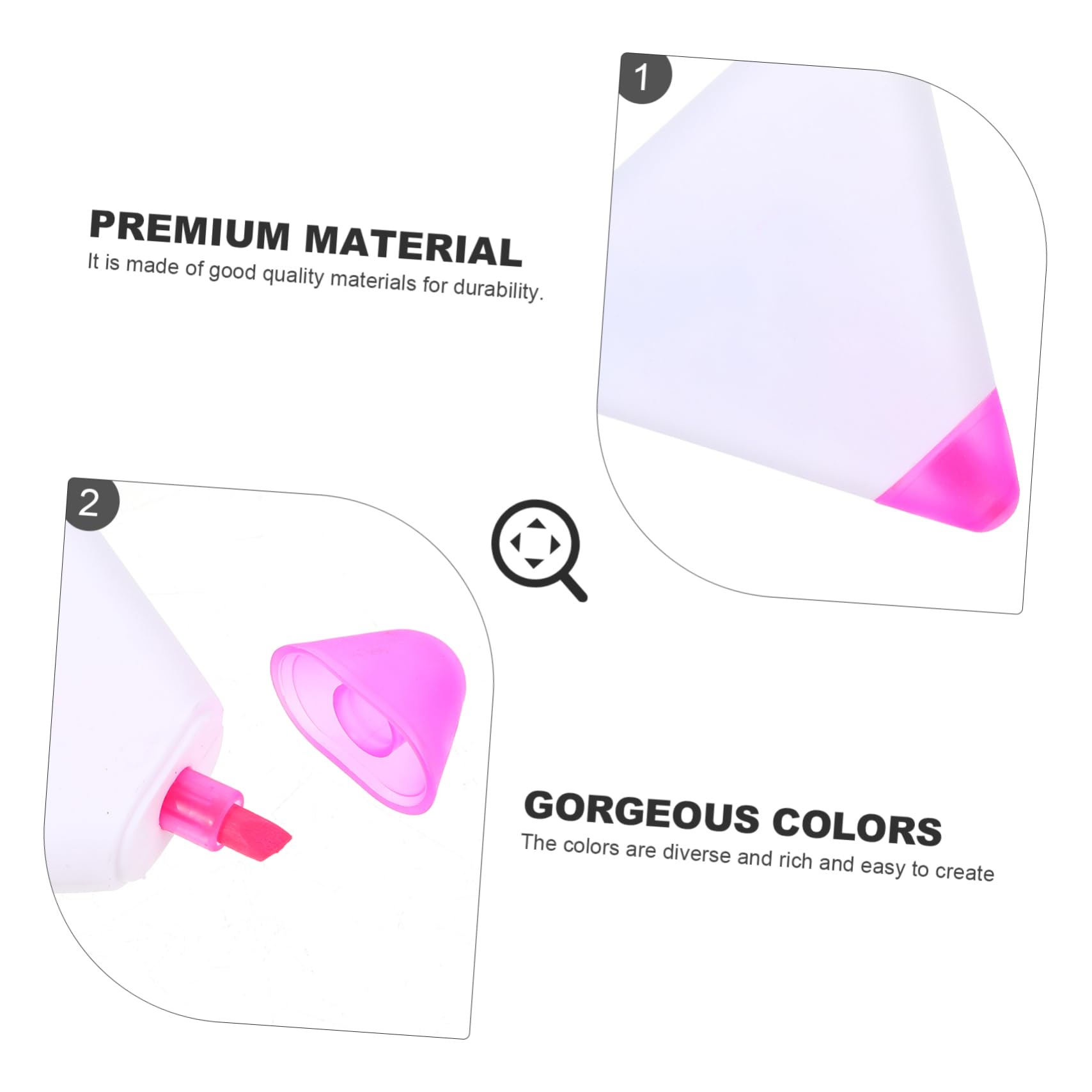 SHINEOFI 6 Set Evidenziatore Triangolare Evidenziatore Di Pastello Penne Da Disegno Fluorescenti Di Petali Pennarello Plastica Colorful 5 Pezzi * 6