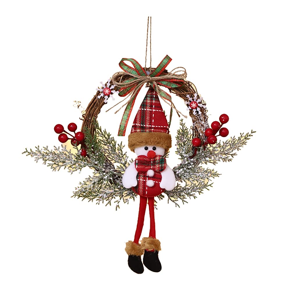 CTRLZS Artificial Christmas Wreath for Front Door Wall Window Farmhouse Home Decoration, (Small)