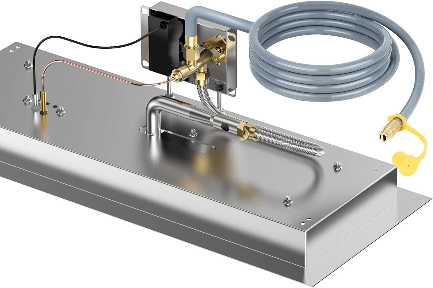 Skyflame Kit de conversión de gas natural de 12 pies, manguera de electrodomésticos ID NG de 1/2 pulgada con conexión rápida, 60 K BTU, se adapta a hogueras, horno de pizza, generador, plancha