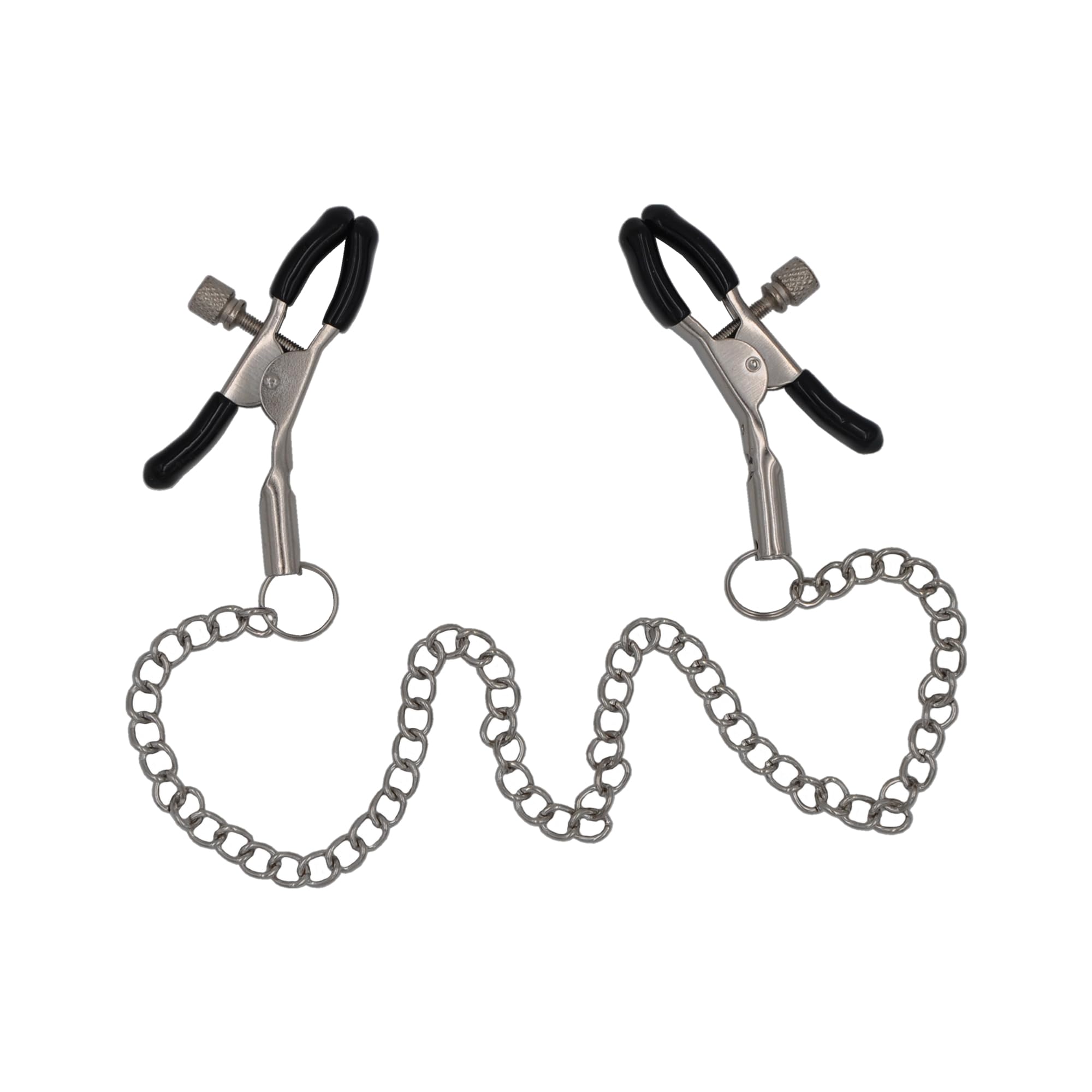 Nipple Chain Adult Toy - Adjustable Silver Stainless Steel Body Jewelry for Sensual Play Couples Intimacy BDSM Exploration