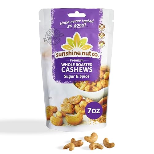 Miniatura 7 de Sunshine Nuts Co. - Anacardos ligeramente salados tostados enteros, sin gluten, sin maní y veganos, paquetes individuales de aperitivos para niños y