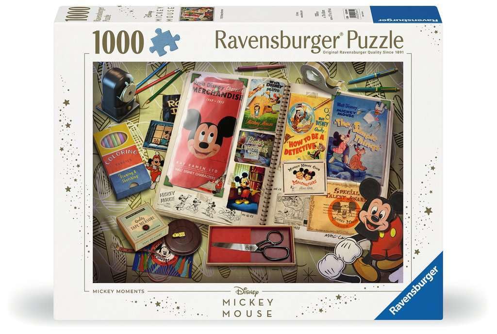 1950 Mickey Moments 1000 Piece Jigsaw Puzzle | Unique and Engaging Jigsaw | Softclick Technology Ideal Gift for Puzzle Enthusiasts and Disney Fans