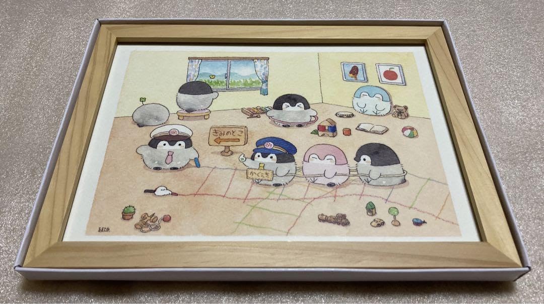 コウペンちゃん　複製原画　線路の先には Amazon.co.jp: コウペンちゃん 複製原画 線路の先には はなまる