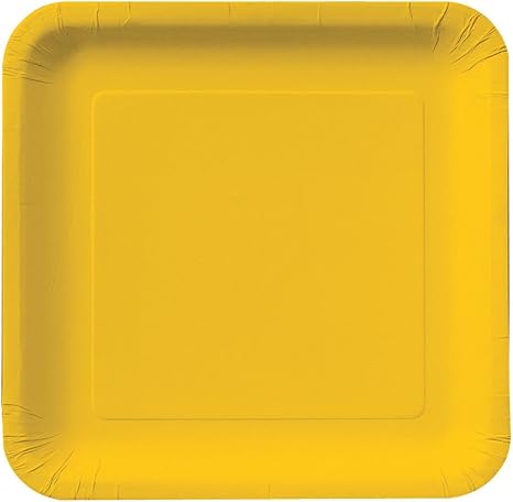 Yellow square plates Clearance