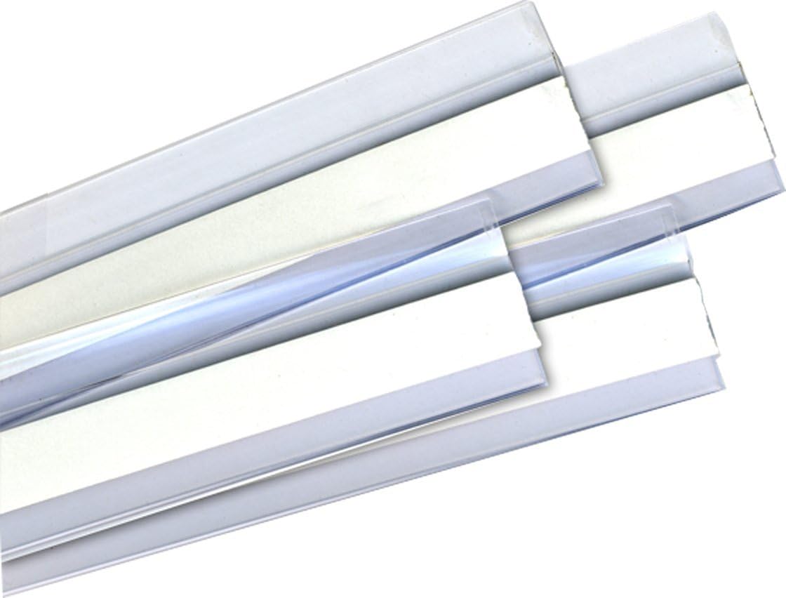 Door Bottom Draft Stoppers, 36 Clear and White Door Sweep Strips ~ Pack of Four