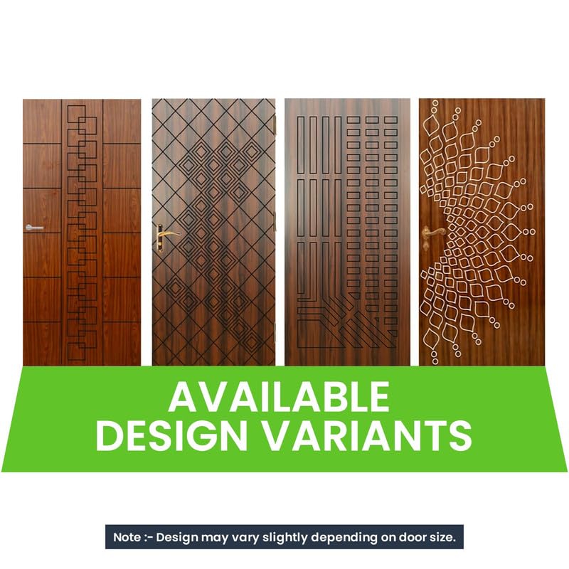 Image of Floresta WPC Door| European Technology| Actual WPC| Thickness 30mm| Size 81x27| Weight 24kg| 550 kg /m Density| Life Time Warranty Termite /Borer-Water /Moisture Proof, Fire Retardant| Eco Friendly