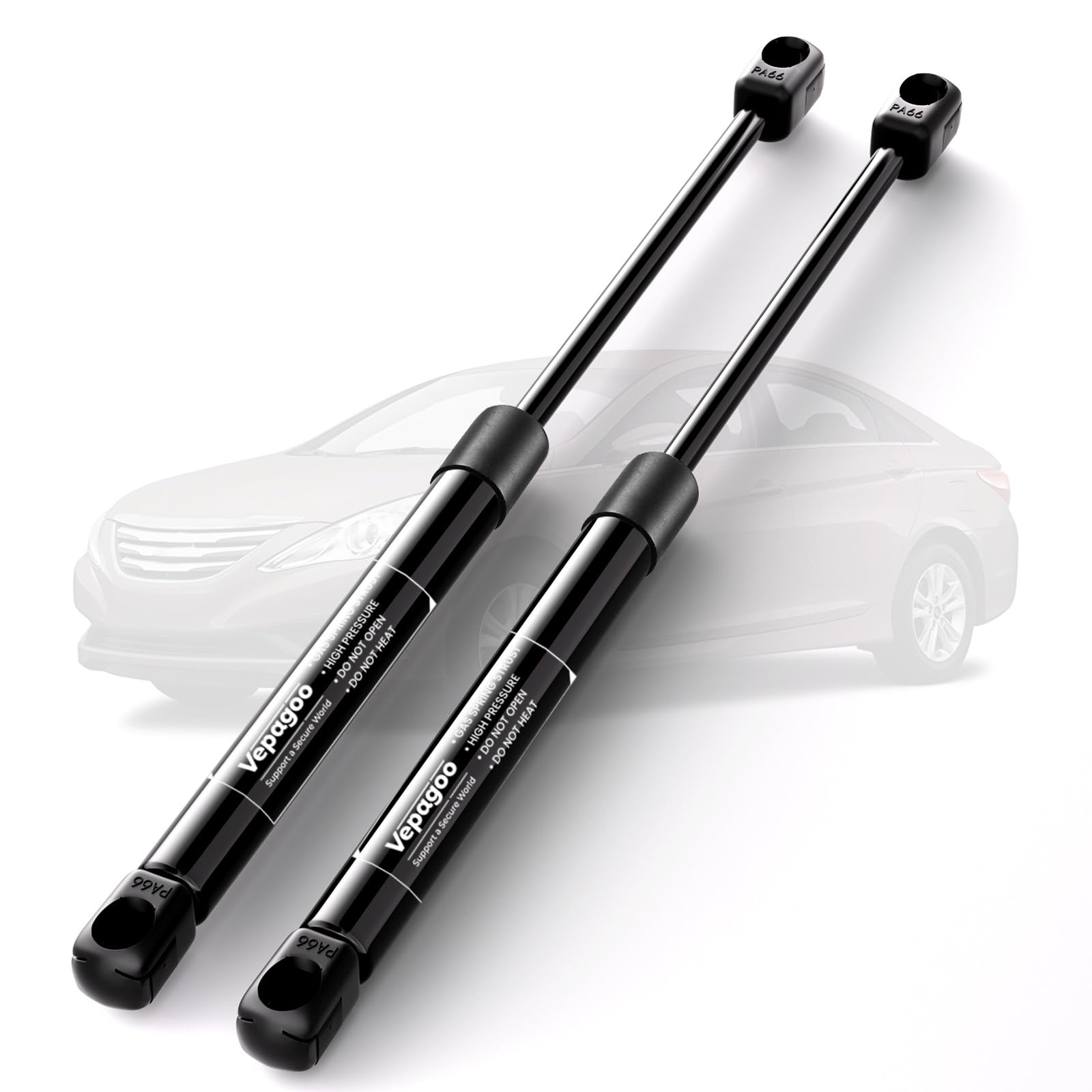 Vepagoo Front Hood Struts Fit for Hyundai Sonata 2008 2009 2010, Gas Shock Lift Supports for Sedan 4-Door Hood Rods Springs Replacement, SG267004,