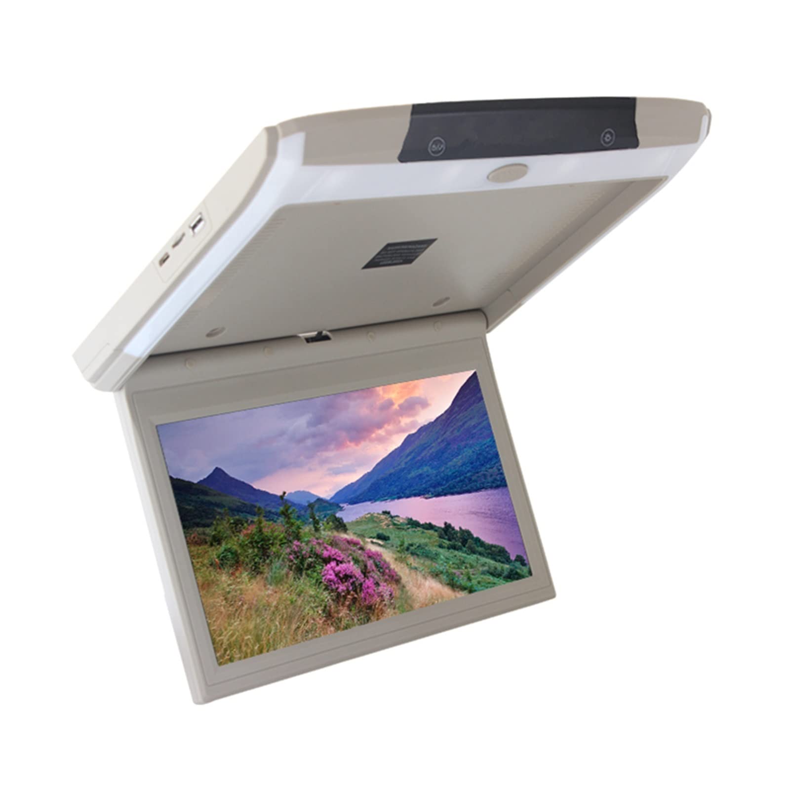 Monitor de Montaje en Techo Coche 12,5 Pulgadas, Pantalla IPS 2 + 16GB, 1080P, MP5, reproducción películas, automóvil, TV Viajes Familiares por Carretera(11.6 Android Black)