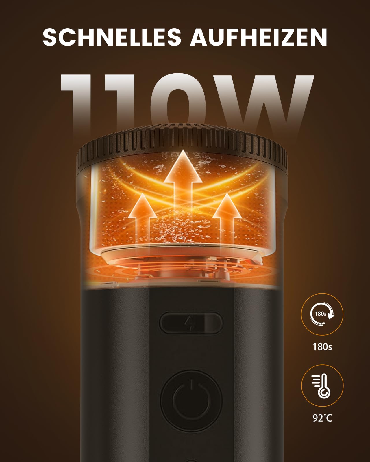 Tragbare Espressomaschine mit Akku 20 Bar, Camping Kaffeemaschine für unterwegs USB-C, 2 in 1 Reisekaffeemaschine für NS Kapseln & Kaffeepulver, Auto, Wohnmobil, Wandern, Reise