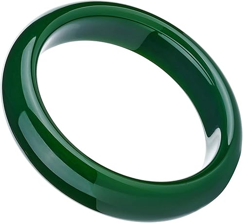 Pulsera de brazalete de jade XiskCan para mujer, regalos de buena suerte con caja de joyería, OUT