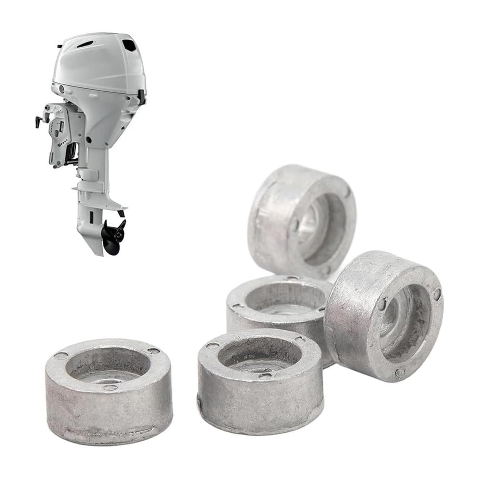 Anodo Metallico 55321-87J01 55321-87J00 per Motore fuoribordo 4T da 9, 9 L a 300 Motore per Barche Marine protetto dalla corrosione Confezione da 5 Controllo ' ossidazione della Nave