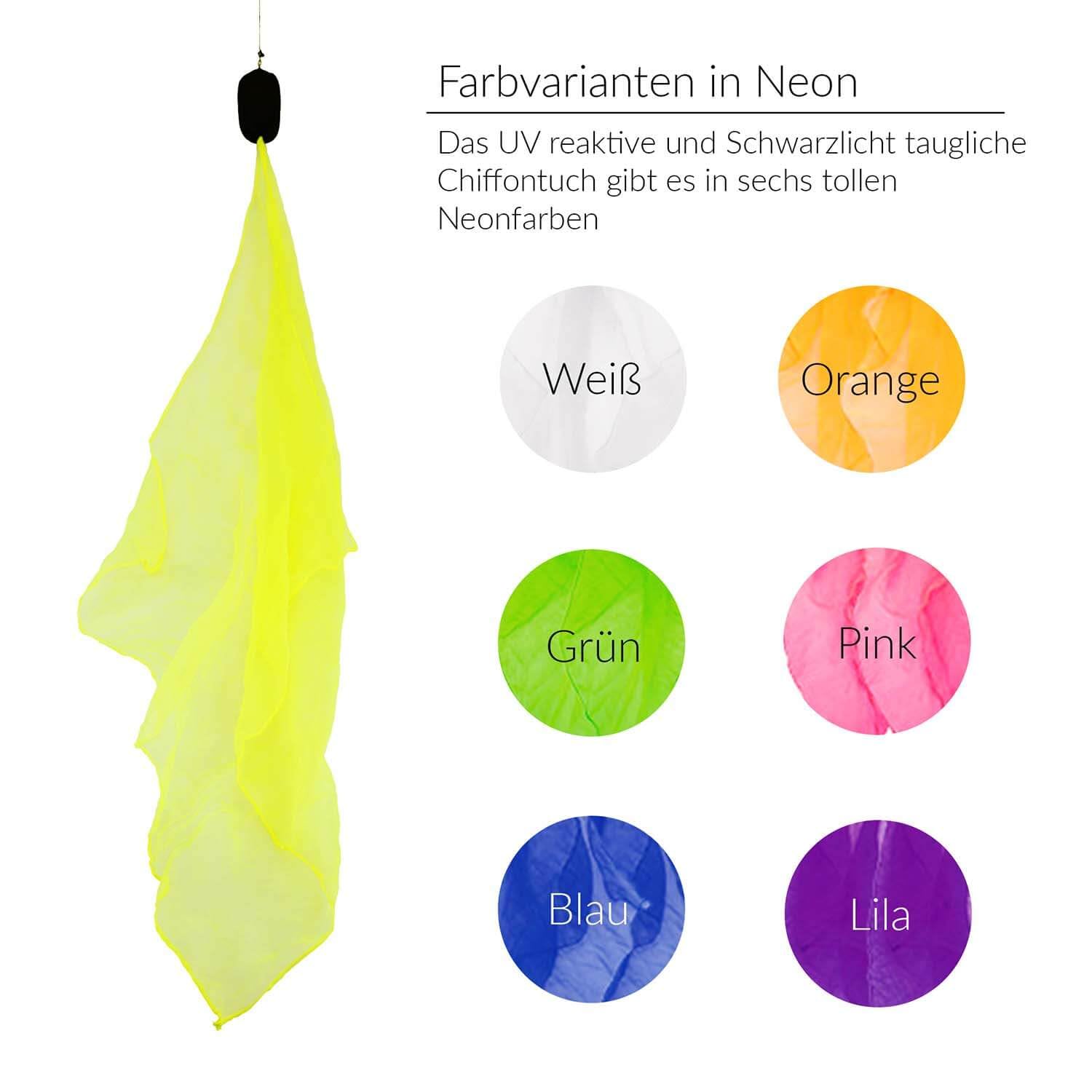 Diabolo Freizeitsport Lampa UV Poi w kolorze żółtym - Angel Wings Spinning Pois. Spiralna Pois, Soft Pois dla początkujących i profesjonalistów