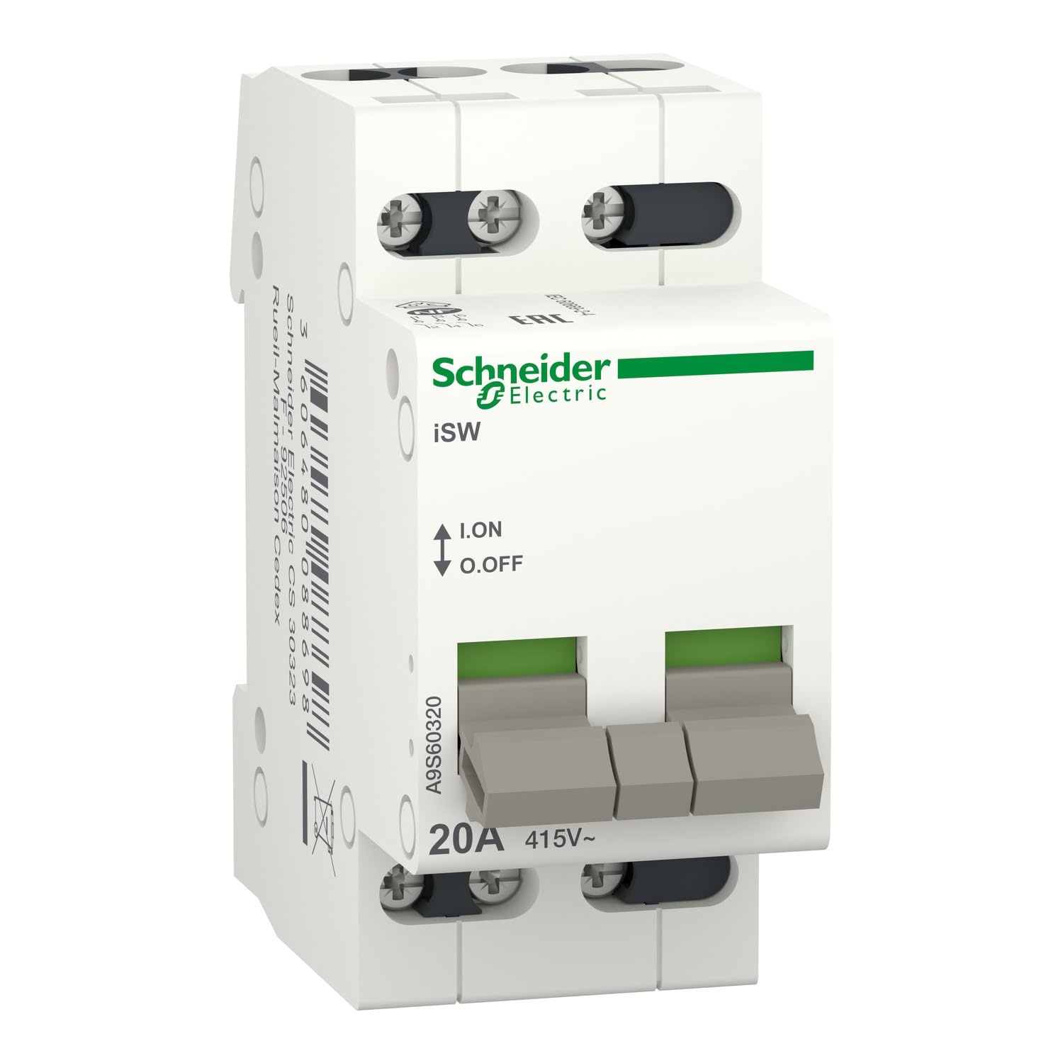 Schneider A9S60320 przełącznik odłączania obciążenia, 3P, 20A, 415V