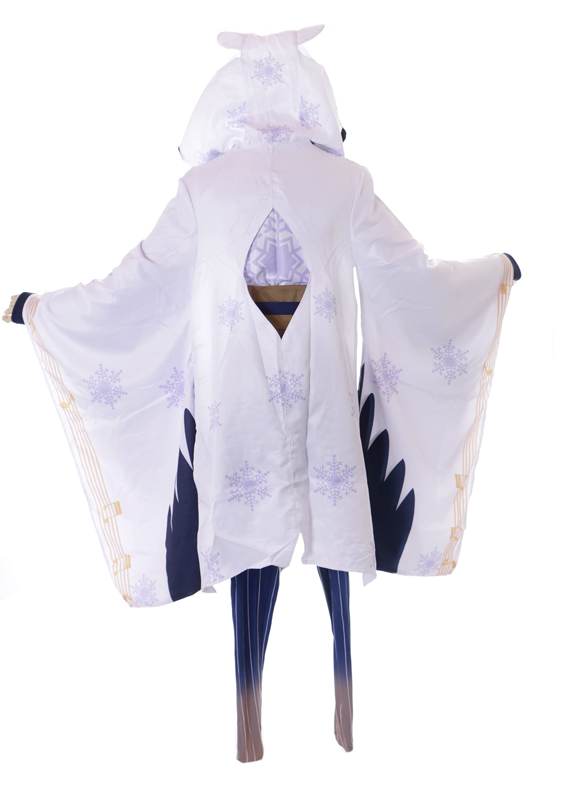 Kawaii-Story MN-117 Vocaloid Miku śnieg czarownica Yuki Onna biały japoński kimono 8-częściowy kostium Cosplay (L)