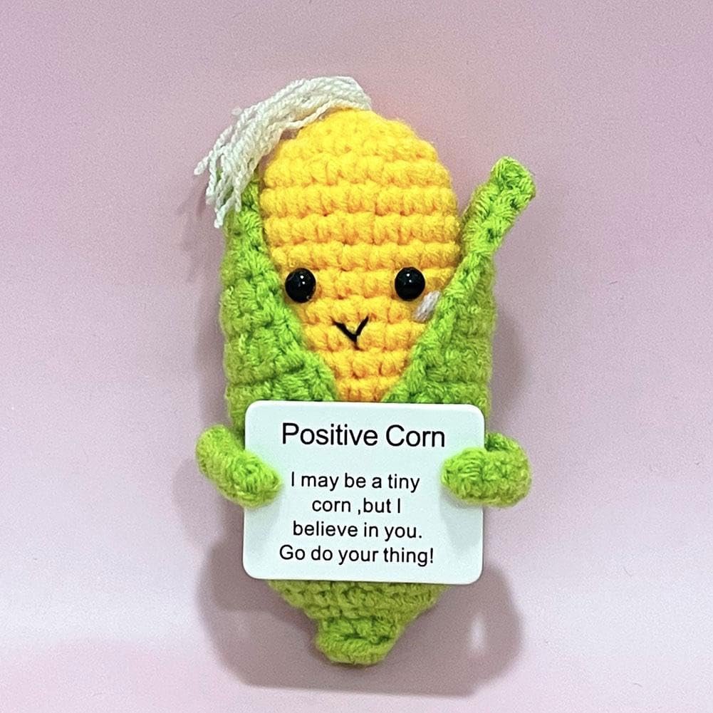 AHQiZFX 6 Pcs Mini Funny Potato, Handmade Emotional Support Pickled Cucumber Pickle Gift 3 Inch Cute Mini Funny Crochet Doll With Positive Card Encouragement Support For Birthday Gift Room Decor