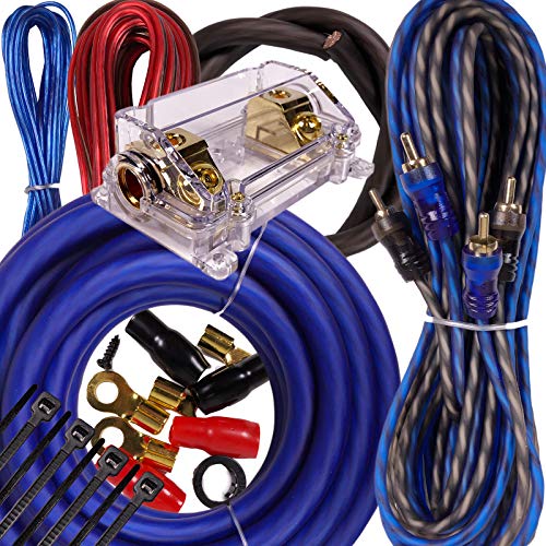 Complete 5000W Gravity 0 Gauge Amplifier Installation Wiring Kit Amp Pk2 0 Ga