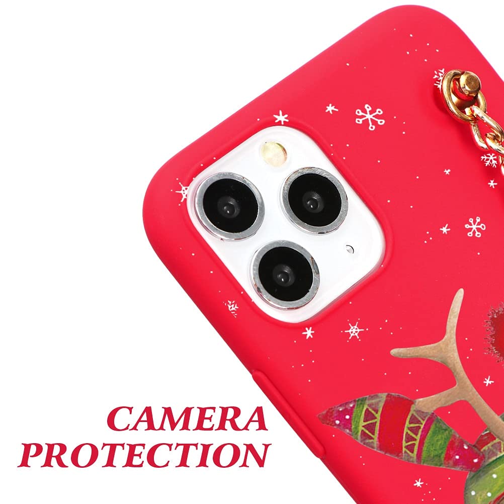 Yoedge Natale Cover compatibile con Apple iPhone 11 6,1, Custodia in Silicone Ultra Sottile Viola con Cartoon Natalizie Disegni, Morbida Antiurto Protettiva Case per iPhone 11, Cervo 8
