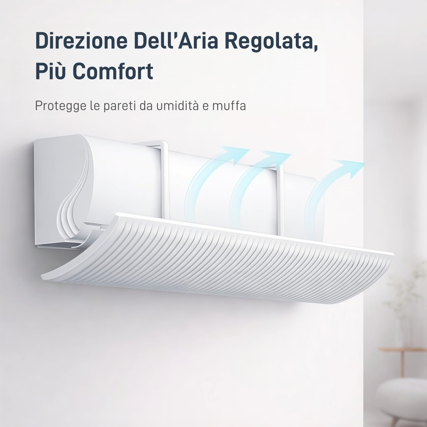 Deflettore Condizionatore Universale, Deflettore Aria Condizionata Regolabile, Deviatore Aria Condizionatore Anti Diretto Blowing, Deflettore per Condizionatore per Ufficio e Casa