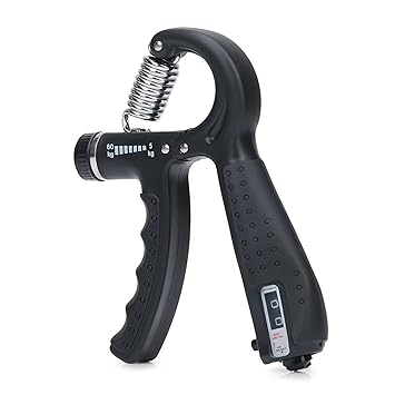 Adjustable Hand Grip Strengthener with Spring Coil and Digital Counter