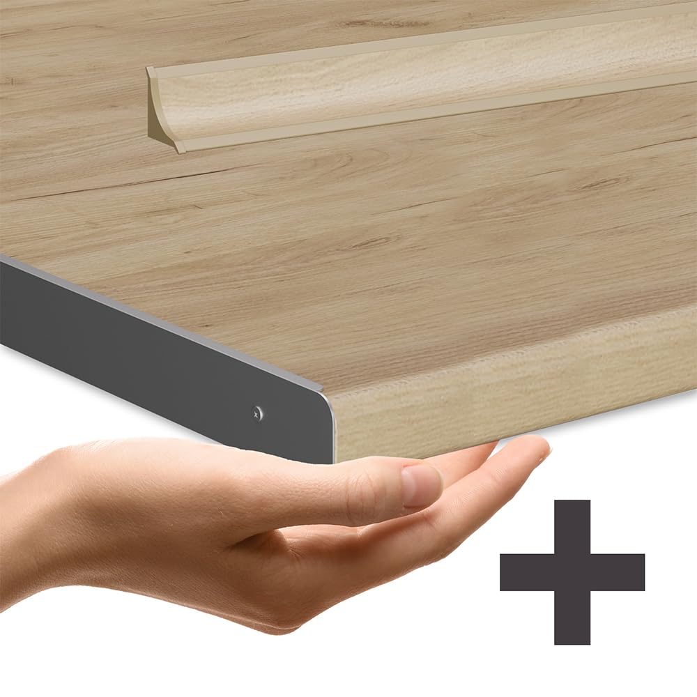 Vicco Singleküche R-Line, Anthrazit Landhaus/Anthrazit, 160 cm, AP Eiche, zur individuellen Erweiterung mit zusätzlichen Modulen geeignet