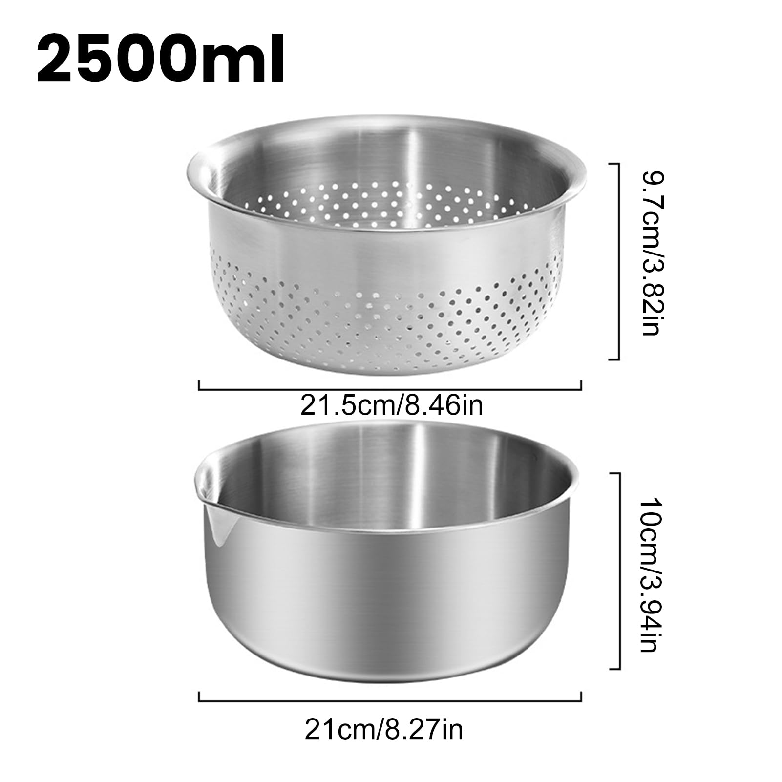 Colador microporoso de acero inoxidable, apto para lavavajillas, cuenco para mezclar ensaladas, lavadora de arroz, verduras, frutas, arroz, lavado de alimentos