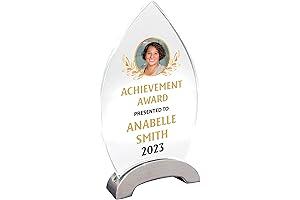 7.5" Personalized Glass Trophy for Awards and Employee Recognition
