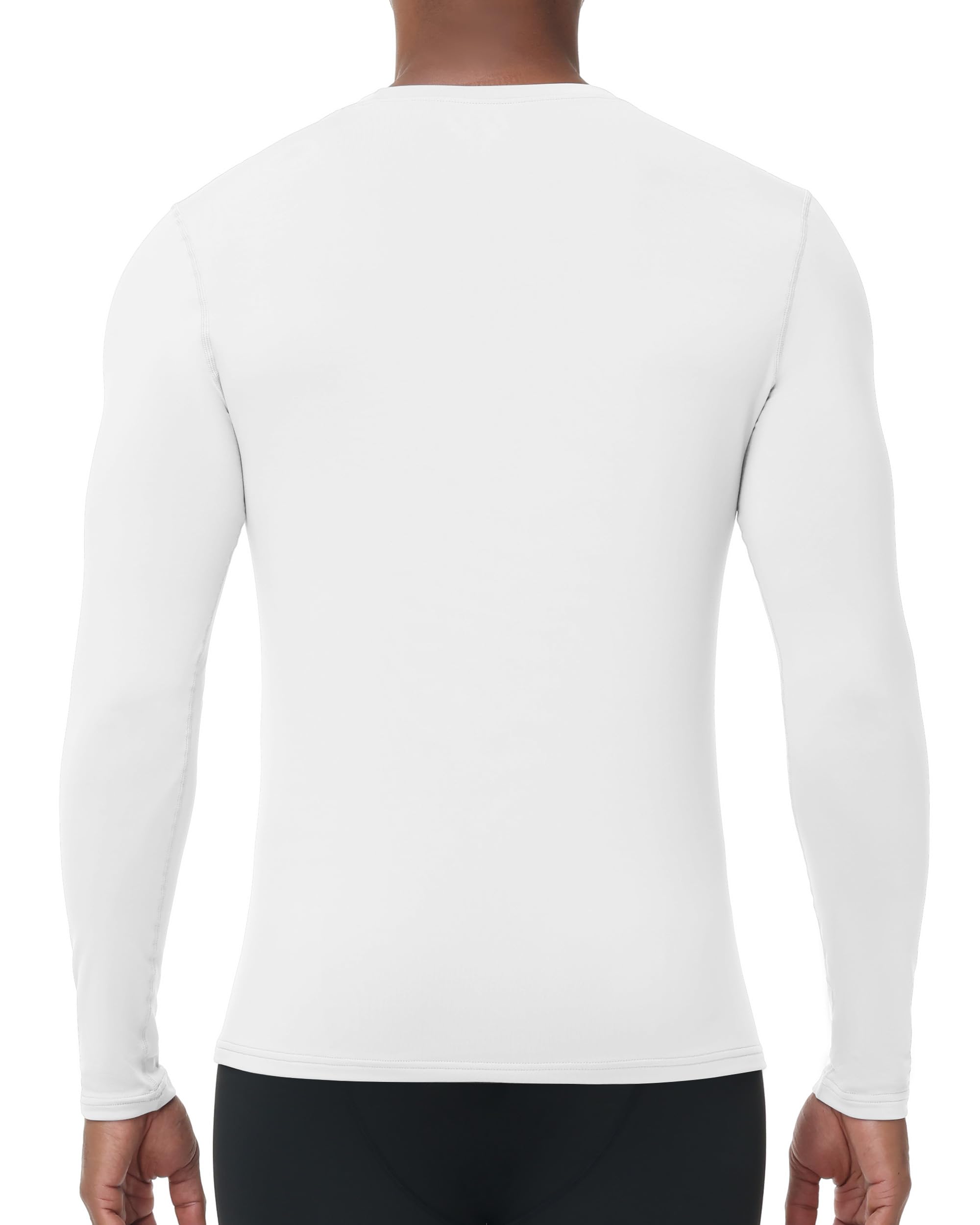 Maglia termica a compressione da uomo, a maniche lunghe, foderata in pile, per il freddo