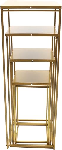 Miniatura 3 de 4 soportes de metal para centros de mesa de boda, soporte de flores de boda para arreglos florales, soporte geométrico para jarrón de flores para