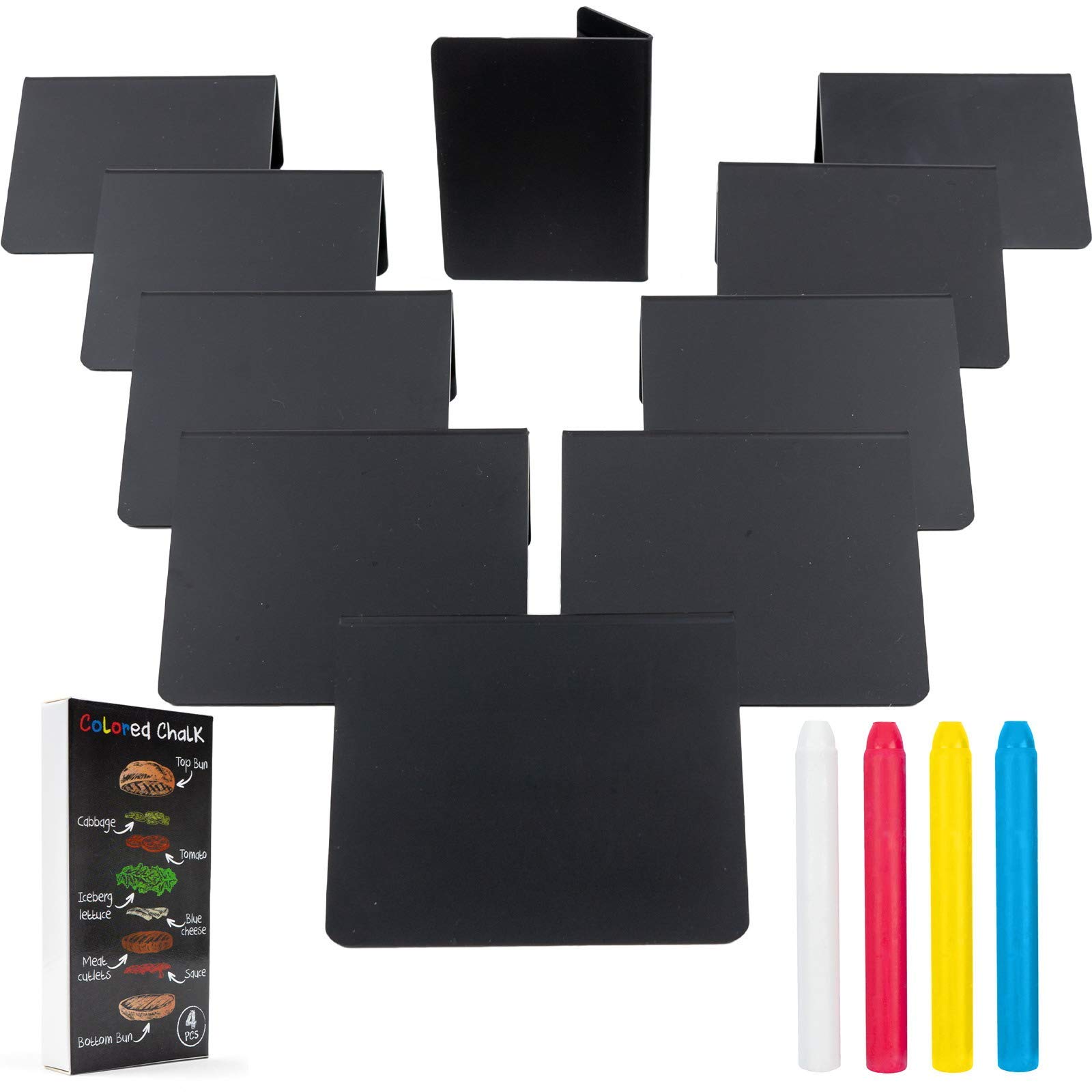 Pizarras De Tiza Para Comida - 15 Unidades, Tamaño 10x7.6 Cm, Ideales Para Bodas, Buffet Y Panaderías